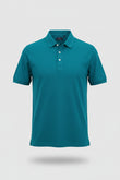 Hackett London Hackett Garment Dyed Cotton Jersey Polo Sea Green