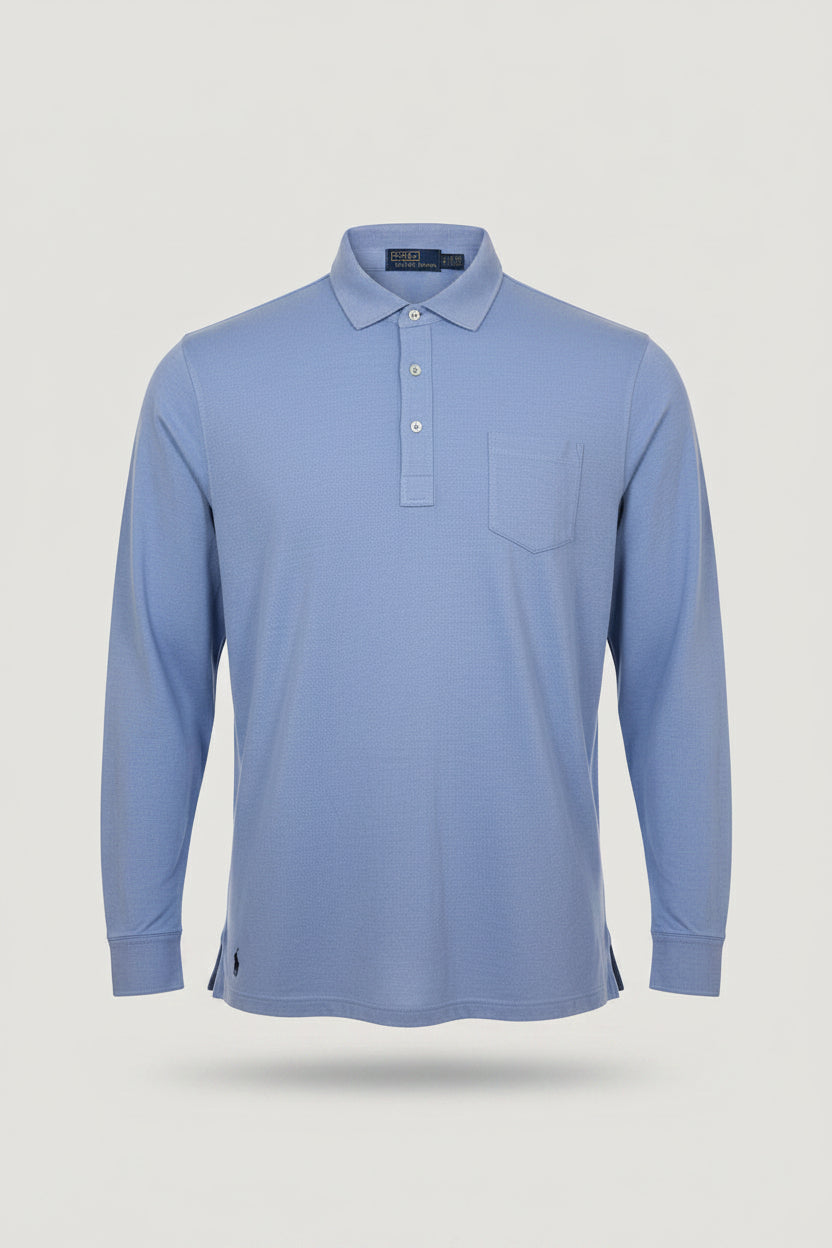 Polo Ralph Lauren Long Sleeve Interlock Polo Shirt Navy